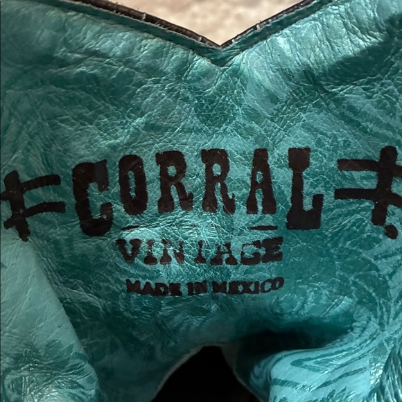 Corral Size 8.5M Vintage Fringe Harness Buckle Shortie Snip Toe Cowboy Boots - Picture 13 of 16